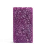 Sparkly purple glitter rectangle with a vibrant, textured surface, ideal for decorative use or arts and crafts.