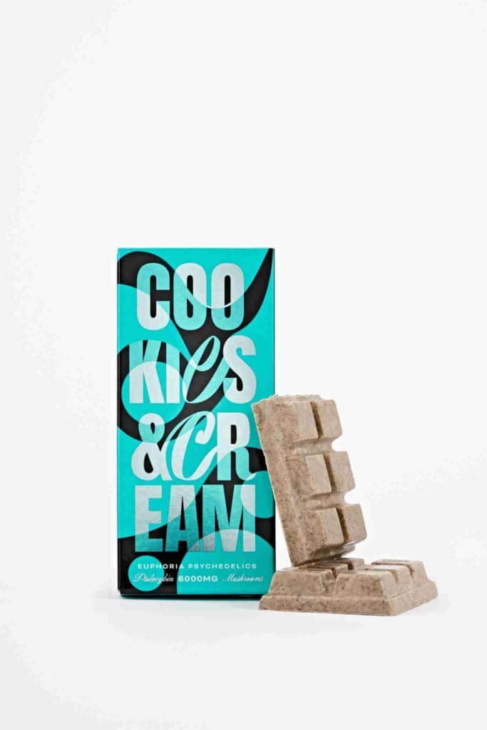 Euphoria Psychedelics – Cookies & Cream Psilocybin Chocolate (6000mg)