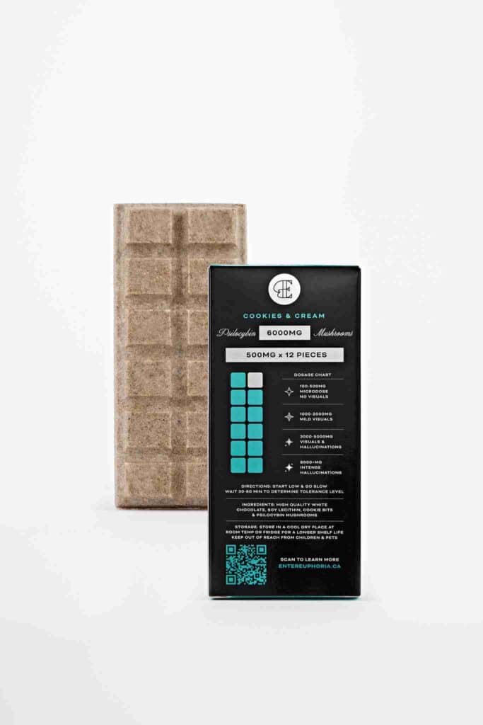 Euphoria Psychedelics – Cookies & Cream Psilocybin Chocolate (6000mg)